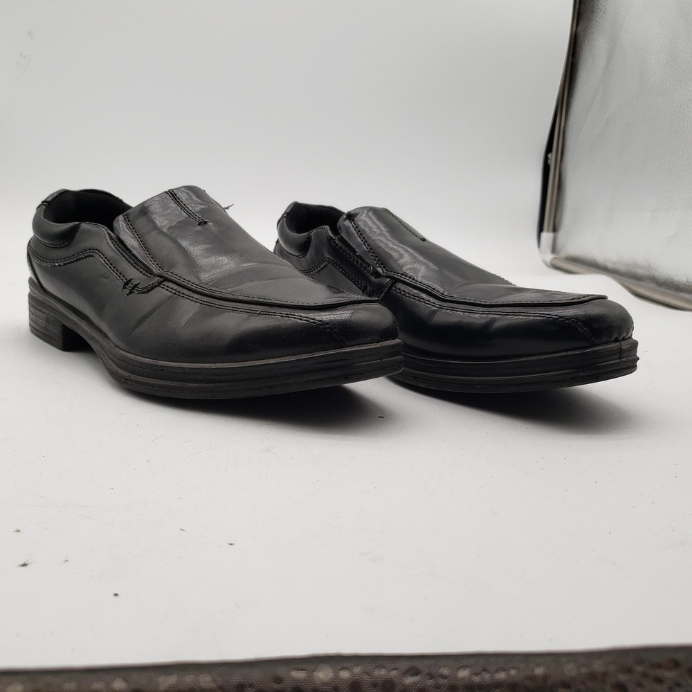 Deer Stags Shoes Mens Size 5M Black Faux Leather Dress Slip On Wise Oxford